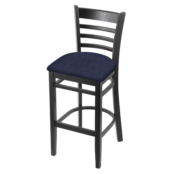 25" Counter Stool, Black Finish, Graph Anchor Seat